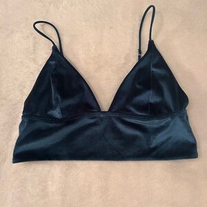 FP Movement by Free People Blue Velvet Bralette